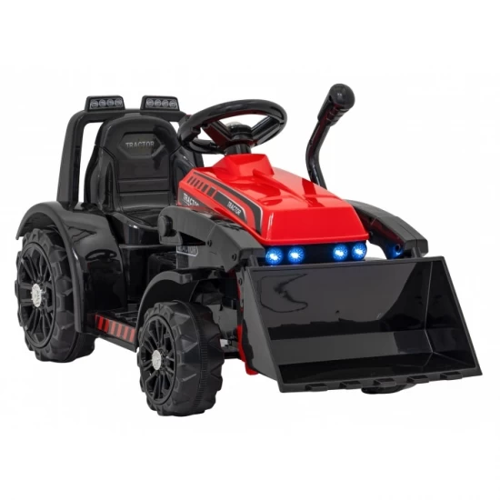 Buldozer electric cu cupa mobila ZP1001B, roti si scaun din plastic, 86x40x42 cm, putere 25W - Rosu Buldozer electric cu cupa mobila ZP1001B, roti si scaun din plastic, 86x40x42 cm, putere 25W - Rosu