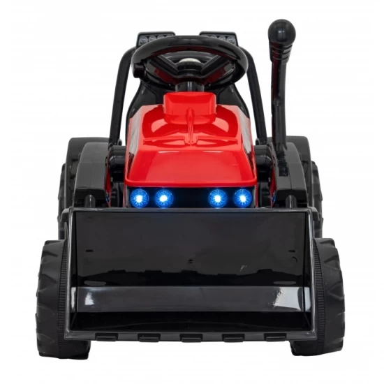 Buldozer electric cu cupa mobila ZP1001B, roti si scaun din plastic, 86x40x42 cm, putere 25W - Rosu Buldozer electric cu cupa mobila ZP1001B, roti si scaun din plastic, 86x40x42 cm, putere 25W - Rosu