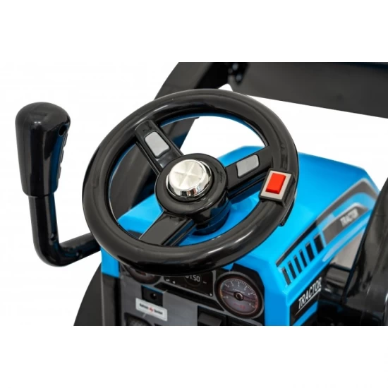 Buldozer electric cu cupa mobila ZP1001B, roti si scaun din plastic, 86x40x42 cm, putere 25W - Albastru Buldozer electric cu cupa mobila ZP1001B, roti si scaun din plastic, 86x40x42 cm, putere 25W - Albastru