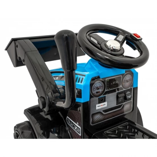 Buldozer electric cu cupa mobila ZP1001B, roti si scaun din plastic, 86x40x42 cm, putere 25W - Albastru Buldozer electric cu cupa mobila ZP1001B, roti si scaun din plastic, 86x40x42 cm, putere 25W - Albastru