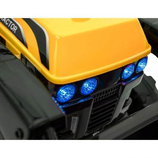 Buldozer electric cu cupa mobila ZP1001B, roti si scaun din plastic, 86x40x42 cm, putere 25W - Galben Buldozer electric cu cupa mobila ZP1001B, roti si scaun din plastic, 86x40x42 cm, putere 25W - Galben