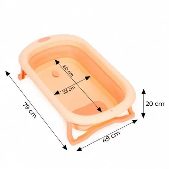 Cadita de baie cu dop de scurgere Ecotoys HA-B37 - Roz Cadita de baie cu dop de scurgere Ecotoys HA-B37 - Roz