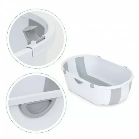 Cadita de baie cu dop de scurgere Ecotoys HA-B46 - Gri Cadita de baie cu dop de scurgere Ecotoys HA-B46 - Gri
