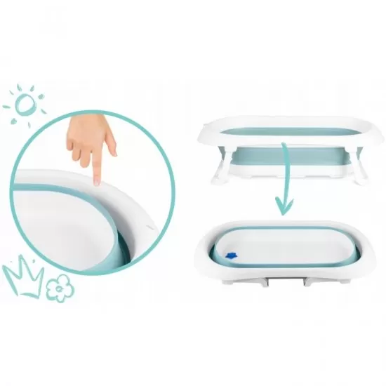 Cadita de baie cu dop de scurgere Ricokids RK-281 - Albastru Cadita de baie cu dop de scurgere Ricokids RK-281 - Albastru
