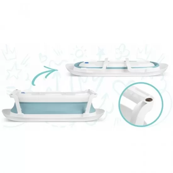 Cadita de baie cu dop de scurgere Ricokids RK-281 - Albastru Cadita de baie cu dop de scurgere Ricokids RK-281 - Albastru