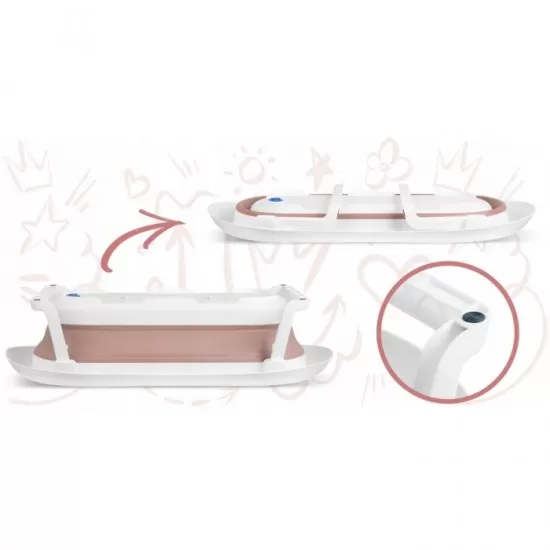 Cadita de baie cu dop de scurgere Ricokids RK-281 - Roz Cadita de baie cu dop de scurgere Ricokids RK-281 - Roz
