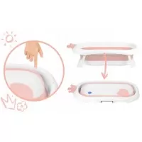Cadita de baie cu dop de scurgere si pernita inclusa Ricokids RK-280 - Roz