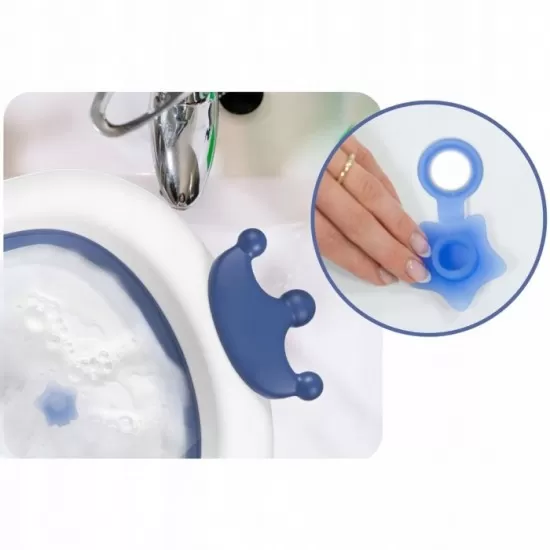 Cadita de baie cu dop de scurgere si pernita inclusa Ricokids RK-280 - Albastru Cadita de baie cu dop de scurgere si pernita inclusa Ricokids RK-280 - Albastru