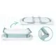Cadita de baie cu dop de scurgere si termometru Ricokids RK-282 - Albastru Cadita de baie cu dop de scurgere si termometru Ricokids RK-282 - Albastru