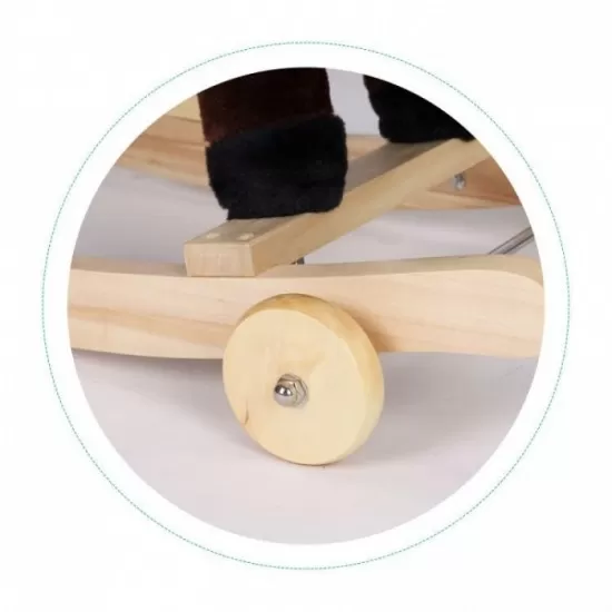 Calut balansoar cu roti, sunete si coada in miscare Ecotoys XL-106W - Ciocolatiu Calut balansoar cu roti, sunete si coada in miscare Ecotoys XL-106W - Ciocolatiu