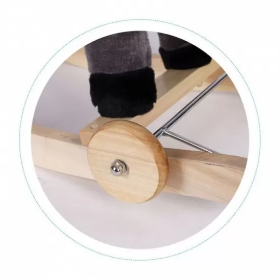 Calut balansoar cu roti, sunete si coada in miscare Ecotoys XL-106W - Gri Calut balansoar cu roti, sunete si coada in miscare Ecotoys XL-106W - Gri