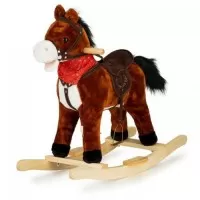Calut balansoar cu sunete si coada in miscare Ecotoys XL-106 - Ciocolatiu