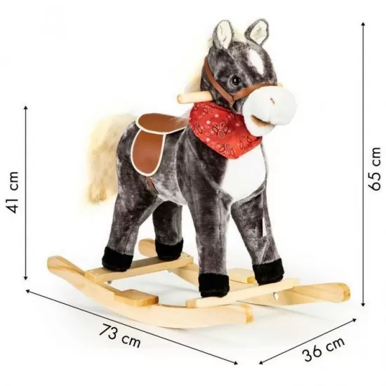 Calut balansoar cu sunete si coada in miscare Ecotoys XL-106 - Gri Calut balansoar cu sunete si coada in miscare Ecotoys XL-106 - Gri