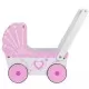 Carucior de papusi din lemn TT003 Ecotoys - Roz Carucior de papusi din lemn TT003 Ecotoys - Roz