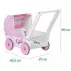 Carucior de papusi din lemn TT003 Ecotoys - Roz Carucior de papusi din lemn TT003 Ecotoys - Roz