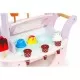 Carucior din lemn tip magazin de inghetata Ecotoys TL89015 Carucior din lemn tip magazin de inghetata Ecotoys TL89015
