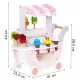 Carucior din lemn tip magazin de inghetata Ecotoys TL89015 Carucior din lemn tip magazin de inghetata Ecotoys TL89015
