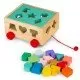 Carucior educational cu blocuri din lemn Ecotoys HM015197 Carucior educational cu blocuri din lemn Ecotoys HM015197