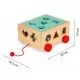 Carucior educational cu blocuri din lemn Ecotoys HM015197 Carucior educational cu blocuri din lemn Ecotoys HM015197