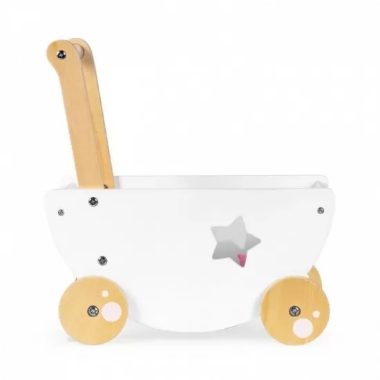 Carucior pentru papusi din lemn Ecotoys 2150N Carucior pentru papusi din lemn Ecotoys 2150N