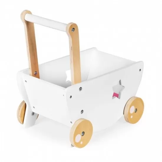 Carucior pentru papusi din lemn Ecotoys 2150N Carucior pentru papusi din lemn Ecotoys 2150N
