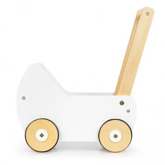 Carucior pentru papusi din lemn Ecotoys Carucior pentru papusi din lemn Ecotoys