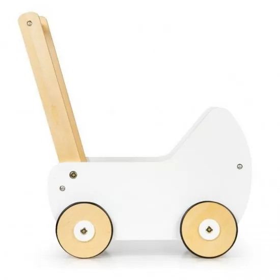 Carucior pentru papusi din lemn Ecotoys Carucior pentru papusi din lemn Ecotoys
