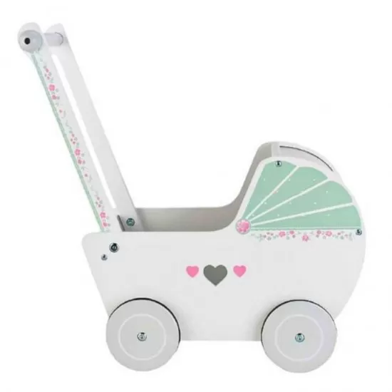 Carucior pentru papusi din lemn Ecotoys TL00019 Carucior pentru papusi din lemn Ecotoys TL00019