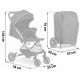 Carucior sport pentru copii, 78 x 33 x 104 cm, Nukido Paseo, Negru Carucior sport pentru copii, 78 x 33 x 104 cm, Nukido Paseo, Negru