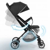 Carucior sport pentru copii, 78 x 33 x 104 cm, Nukido Paseo, Negru