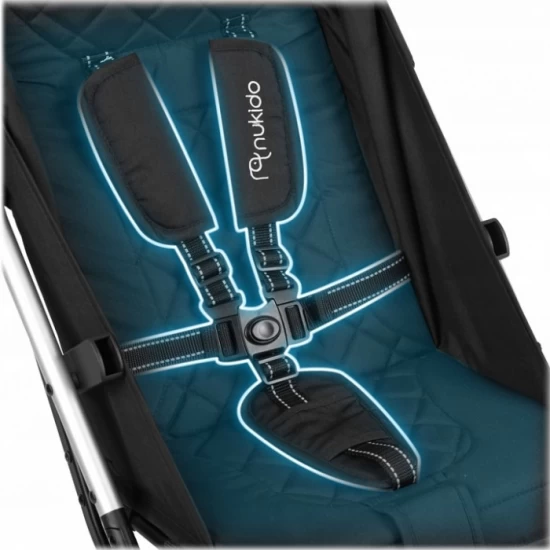 Carucior sport pentru copii, 78 x 33 x 104 cm, Nukido Paseo, Negru Carucior sport pentru copii, 78 x 33 x 104 cm, Nukido Paseo, Negru