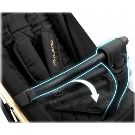Carucior sport pentru copii, 78 x 33 x 104 cm, Nukido Paseo, Negru cu auriu Carucior sport pentru copii, 78 x 33 x 104 cm, Nukido Paseo, Negru cu auriu