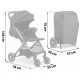 Carucior sport pentru copii, 78 x 33 x 104 cm, Nukido Paseo, Negru cu auriu Carucior sport pentru copii, 78 x 33 x 104 cm, Nukido Paseo, Negru cu auriu