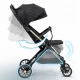 Carucior sport pentru copii, 78 x 33 x 104 cm, Nukido Paseo, Negru cu auriu Carucior sport pentru copii, 78 x 33 x 104 cm, Nukido Paseo, Negru cu auriu