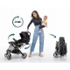 Carucior sport pentru copii, 78 x 33 x 104 cm, Nukido Paseo, Negru cu auriu Carucior sport pentru copii, 78 x 33 x 104 cm, Nukido Paseo, Negru cu auriu