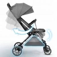 Carucior sport pentru copii, 78 x 33 x 104 cm, Nukido Paseo, Gri