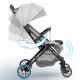 Carucior sport pentru copii, 78 x 33 x 104 cm, Nukido Paseo, Gri deschis Carucior sport pentru copii, 78 x 33 x 104 cm, Nukido Paseo, Gri deschis