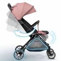 Carucior sport pentru copii, 78 x 33 x 104 cm, Nukido Paseo, Roz