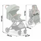 Carucior sport pentru copii, 78 x 33 x 104 cm, Nukido Paseo, Verde Carucior sport pentru copii, 78 x 33 x 104 cm, Nukido Paseo, Verde