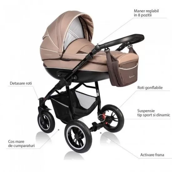 Carucior Vessanti Crooner 2 in 1 - Beige Carucior Vessanti Crooner 2 in 1 - Beige