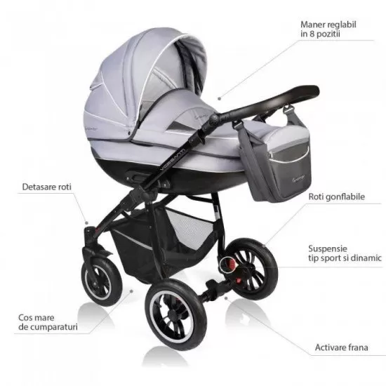 Carucior Vessanti Crooner 2 in 1 - Gray Carucior Vessanti Crooner 2 in 1 - Gray