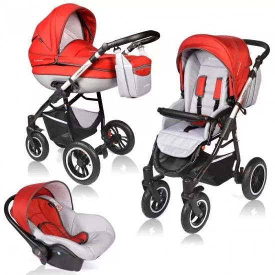 Carucior Vessanti Crooner Prestige 3 in 1 - Red Carucior Vessanti Crooner Prestige 3 in 1 - Red