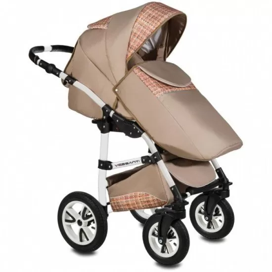 Carucior Vessanti Flamingo Easy Drive 3 in 1- Beige Carucior Vessanti Flamingo Easy Drive 3 in 1- Beige