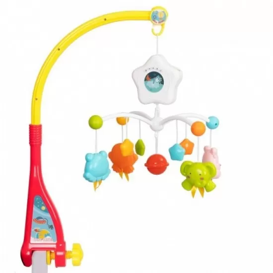 Carusel muzical pentru patut cu lumini, sunete si jucarii Huanger HE0307 - Multicolor Carusel muzical pentru patut cu lumini, sunete si jucarii Huanger HE0307 - Multicolor