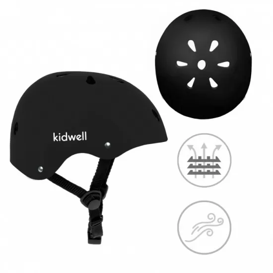 Casca de protectie pentru copii Kidwell ORIX II, marimea M 52-56 cm - Black Mat Casca de protectie pentru copii Kidwell ORIX II, marimea M 52-56 cm - Black Mat