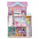 Casuta de papusi din lemn cu 3 etaje, lift si lampa LED Ricokids Casuta de papusi din lemn cu 3 etaje, lift si lampa LED Ricokids