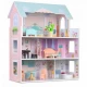 Casuta de papusi din lemn cu 3 etaje, mobilier inclus, 60 x 24 x 70 cm, Ricokids RK-878 - Roz Casuta de papusi din lemn cu 3 etaje, mobilier inclus, 60 x 24 x 70 cm, Ricokids RK-878 - Roz