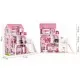 Casuta de papusi din lemn XXL cu lift si tobogan Ecotoys TL49059 Casuta de papusi din lemn XXL cu lift si tobogan Ecotoys TL49059