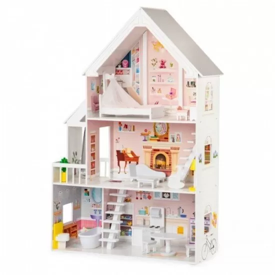 Casuta de papusi din lemn XXL Ecotoys 4127 Casuta de papusi din lemn XXL Ecotoys 4127