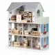 Casuta de papusi inalta din lemn cu mobilier Emma Ecotoys Casuta de papusi inalta din lemn cu mobilier Emma Ecotoys